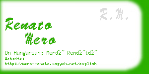 renato mero business card